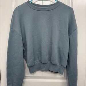 Teal cropped sweatshirt